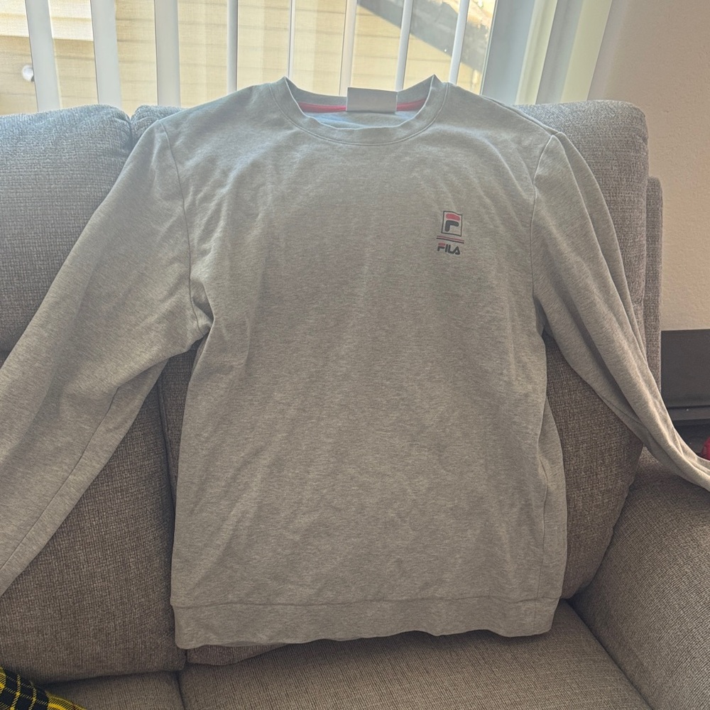 Fila Men's Light Gray Crewneck Sweater